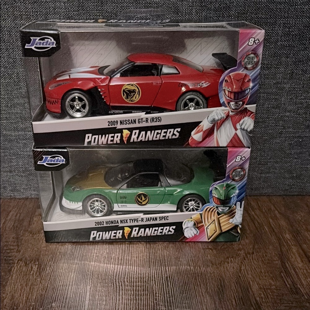 Jada Red and Green Power Ranger Die-Cast Toy Cars